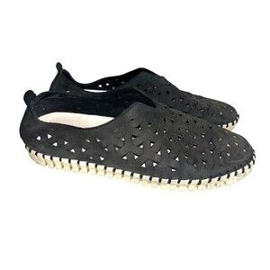 Eric Michael Made in Italy Inez Women's Slip-On Shoe size 37/7 Perforated Flat